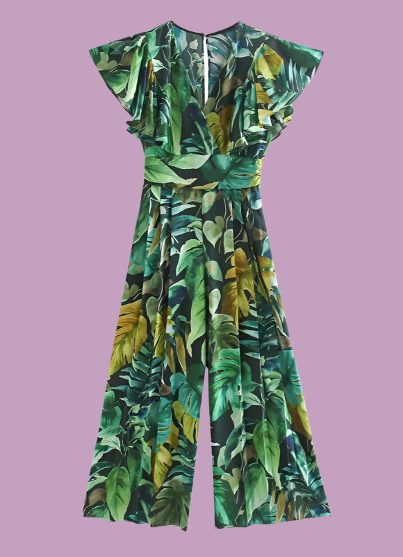 Livin' In Style Jungle Print Jumpsuit