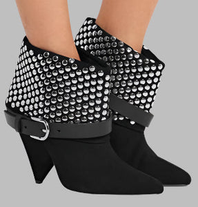 "She's Got the Look" Suede Studded Booties